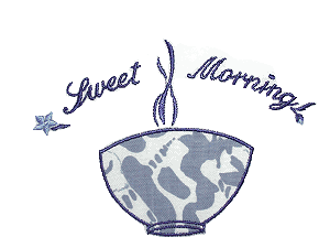 Sweet Morning Appliqué, with curved text