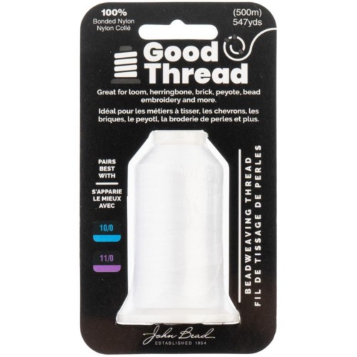 John Bead 'Good Thread' White 500m Spool