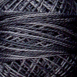 Valdani Variegated Pearl Cotton Ball Size 8, 73yd / O126 Old Cottage Gray