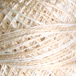 Valdani Variegated Pearl Cotton Ball Size 8, 73yd / O549 Beige Ivory