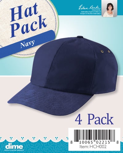 One six-panel soft construction Navy colored baseball style hat