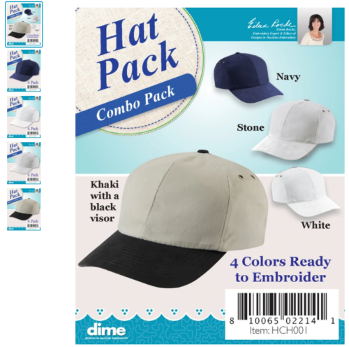 Hat pack color options: combo pack, navy, white, stone, khaki with black visor
