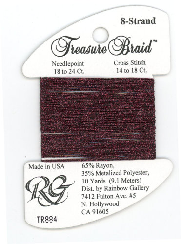 Rainbow Gallery Treasure Braid Size #8 / TR884 Burgundy