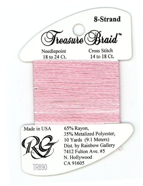 Rainbow Gallery Treasure Braid Size #8 / TR890 Baby Pink