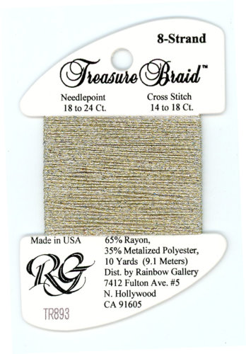 Rainbow Gallery Treasure Braid Size #8 / TR893 Vatican Gold
