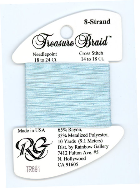 Rainbow Gallery Treasure Braid Size #8 / TR891 Baby Blue
