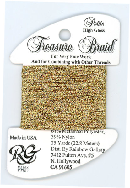Rainbow Gallery Petite Treasure Braid / PH01 High Gloss Gold