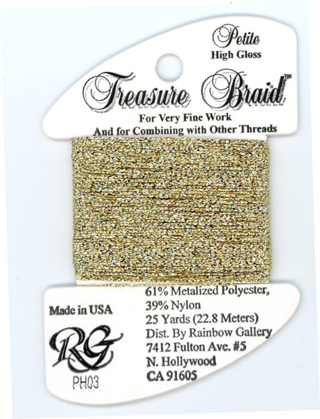 Rainbow Gallery Petite Treasure Braid / PH03 High Gloss Yellow Gold