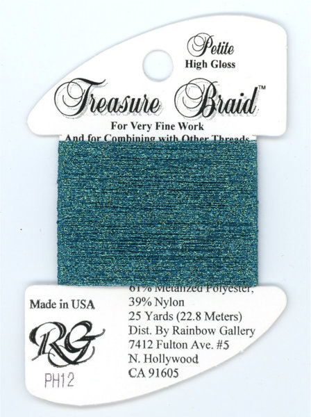 Rainbow Gallery Petite Treasure Braid / PH12 High Gloss Dk Turquoise