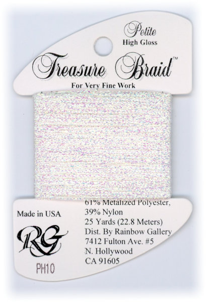 Rainbow Gallery Petite Treasure Braid / PH10 High Gloss White Pearl