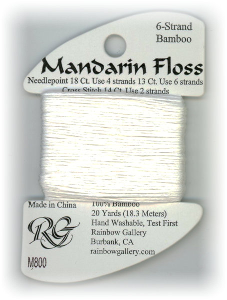 Rainbow Gallery Mandarin Bamboo Floss / M800 Cool White