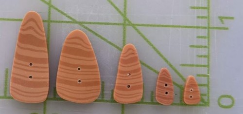JABCO Handmade Clay Carrot Nose Button / Small