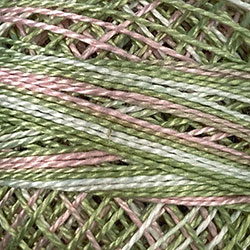 Valdani Variegated Pearl Cotton Ball Size 12, 109yd / M63 Early Spring
