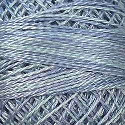 Valdani Variegated Pearl Cotton Ball Size 12, 109yd / O558 Blue Suave