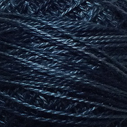 Valdani Variegated Pearl Cotton Ball Size 8, 73yd / H207 Darkened Blue