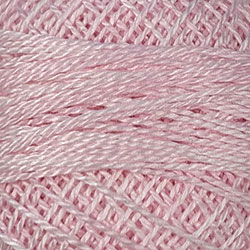 Valdani Variegated Pearl Cotton Ball Size 8, 73yd / O557 Rose Suave