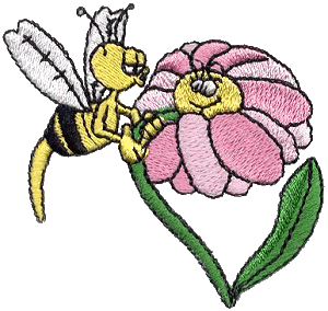 Bee Kissing Flower