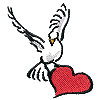 Dove with Heart