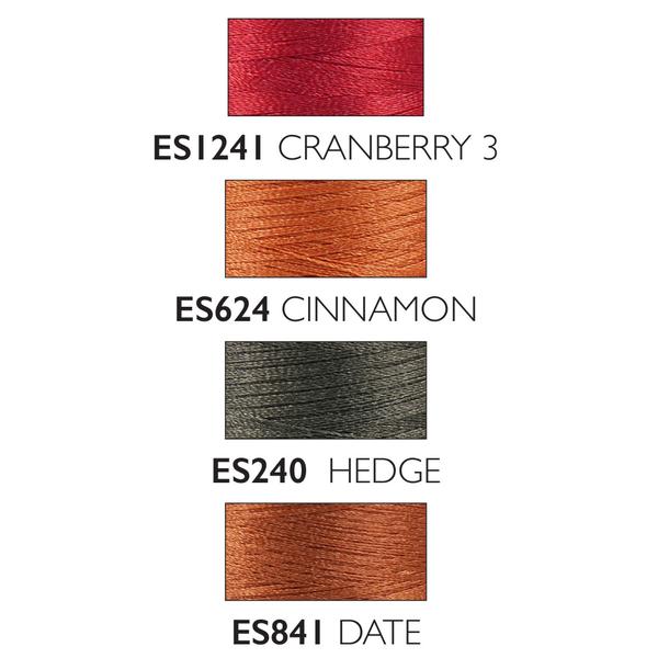 ES1241 Cranberry 3 ES624 Cinnamon ES240 Hedge ES841 Date
