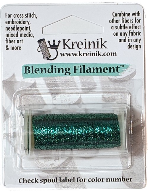 Kreinik Blending Filament / 009HL Emerald High Lustre