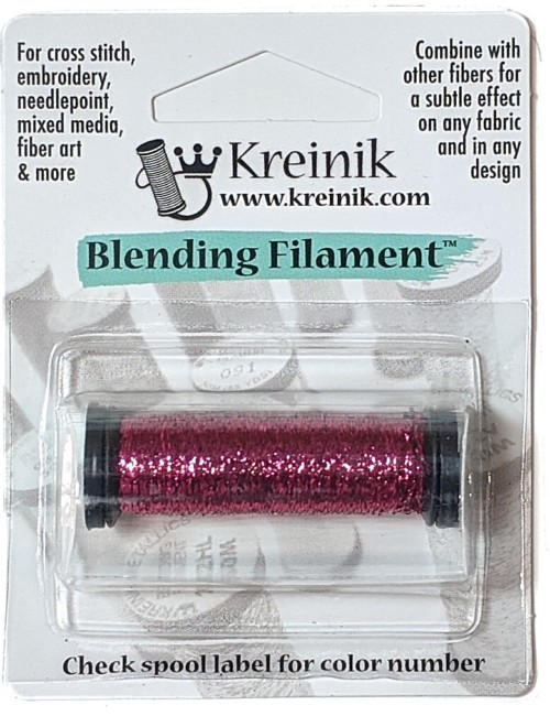 Kreinik Blending Filament / 024HL Fuchsia High Lustre