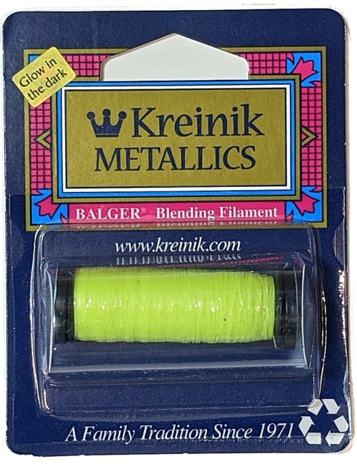 Kreinik Blending Filament / 054F Glow-in-the-Dark Lemon-Lime 