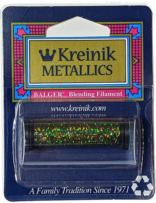Kreinik Holographic Blending Filament / 016L Olive Moss