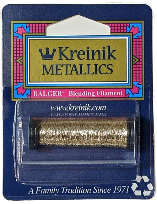 Kreinik Blending Filament / 017HL White Gold High Lustre 