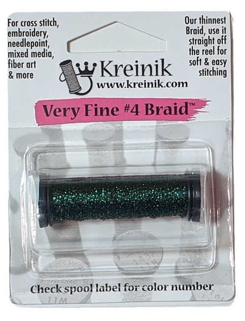 Kreinik Metallic Very Fine #4 Braid / 009 Emerald
