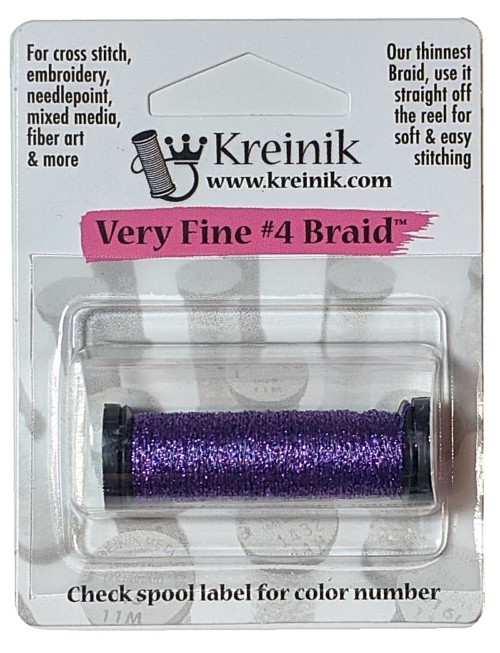Kreinik Metallic Very Fine #4 Braid / 012 Purple
