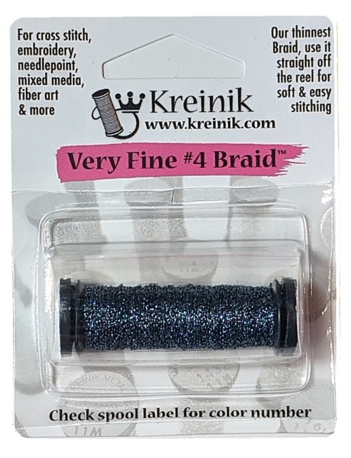 Kreinik Metallic Very Fine #4 Braid / 018 Navy