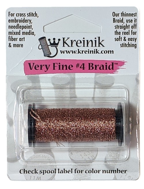 Kreinik Metallic Very Fine #4 Braid / 021 Copper