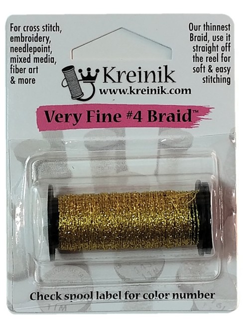 Kreinik Metallic Very Fine #4 Braid / 028 Citron