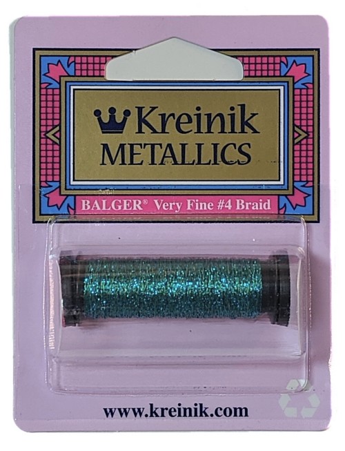 Kreinik Metallic Very Fine #4 Braid / 029 Turquoise