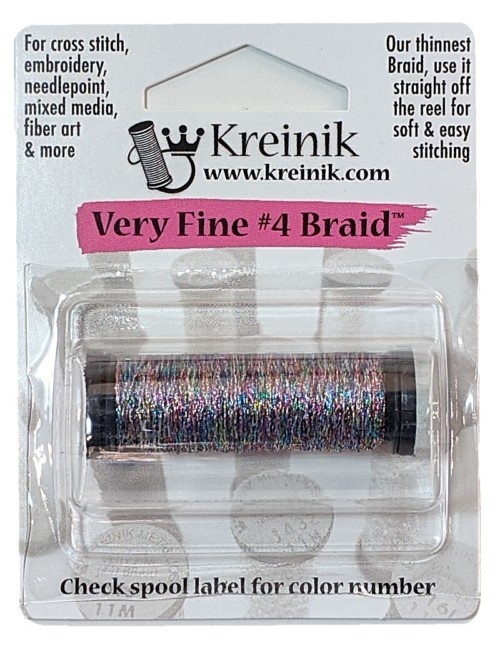 Kreinik Metallic Very Fine #4 Braid / 034C Confetti Cord