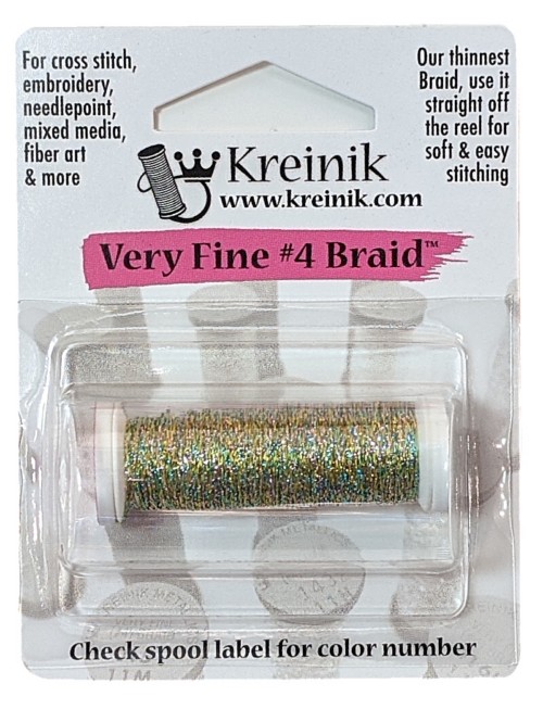 Kreinik Metallic Very Fine #4 Braid / 045 Confetti Gold