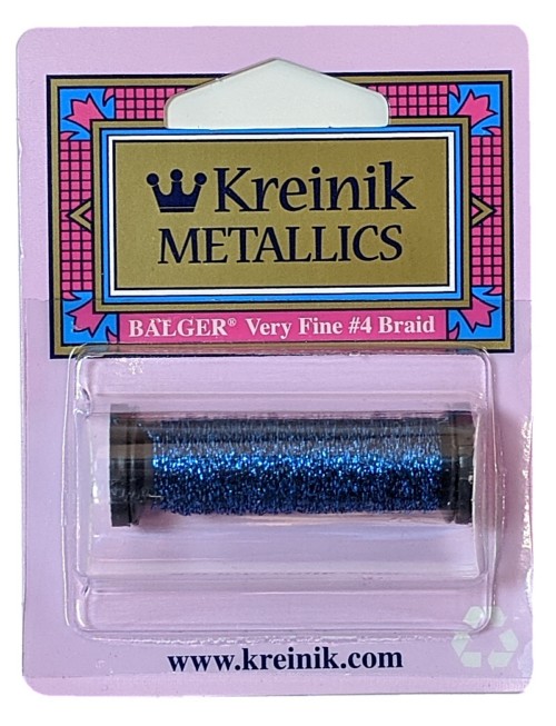 Kreinik Metallic Very Fine #4 Braid / 051HL Sapphire High Lustre