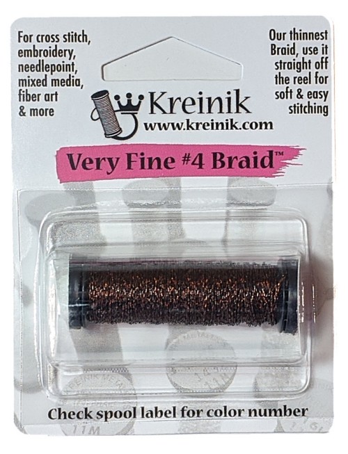 Kreinik Metallic Very Fine #4 Braid / 022L Molten Mocha