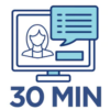 30 minute live online tutoring via computer