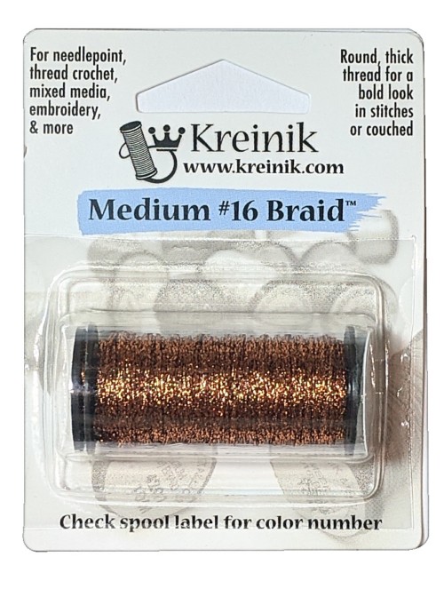 Kreinik Metallic Medium #16 Braid / 021HL Copper High Lustre
