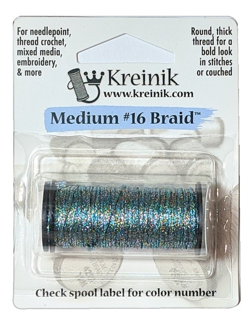 Kreinik Metallic Medium #16 Braid / 044 Confetti Blue