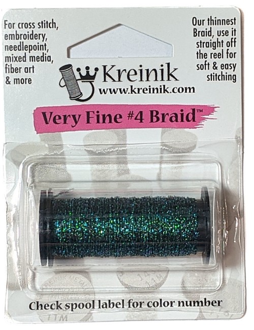 Kreinik Metallic Very Fine #4 Braid / 085 Peacock