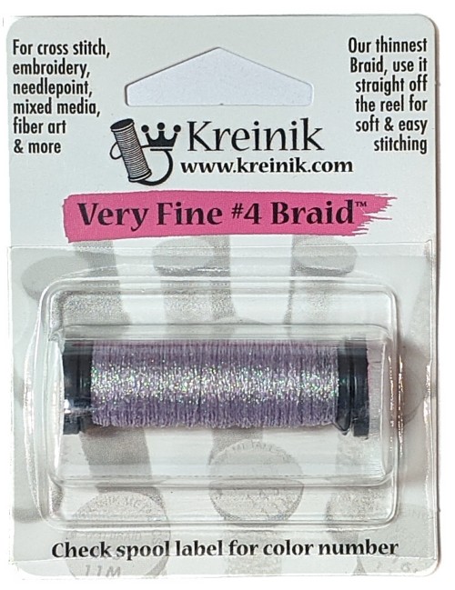 Kreinik Metallic Very Fine #4 Braid / 093 Star Mauve