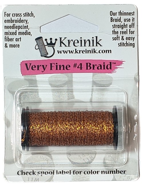 Kreinik Metallic Very Fine #4 Braid / 150V Vintage Amber