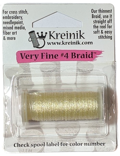 Kreinik Metallic Very Fine #4 Braid / 191 Pale Yellow