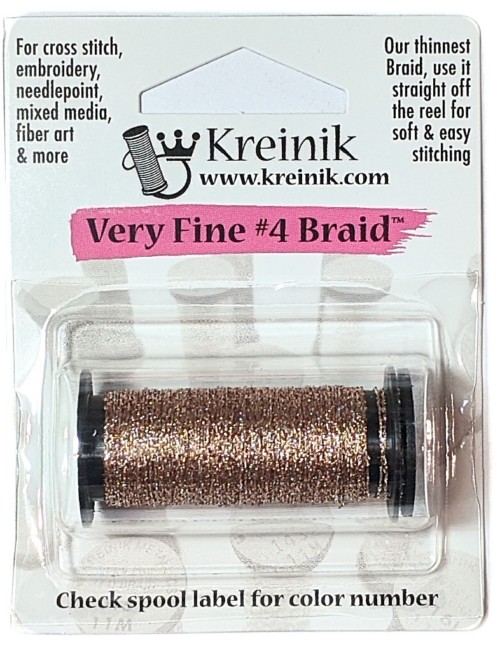 Kreinik Metallic Very Fine #4 Braid / 212 Golden Sand