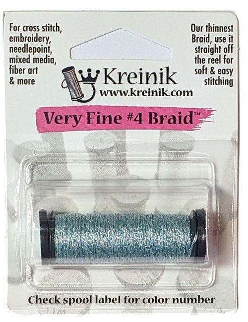 Kreinik Metallic Very Fine #4 Braid / 3214 Blue Zircon