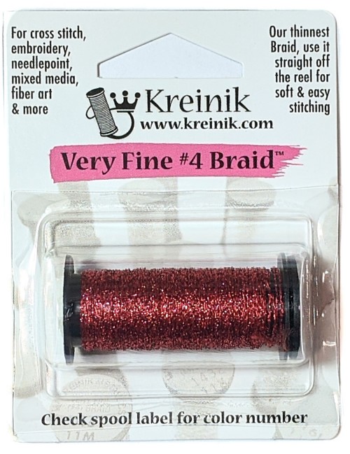 Kreinik Metallic Very Fine #4 Braid / 421 Azalea