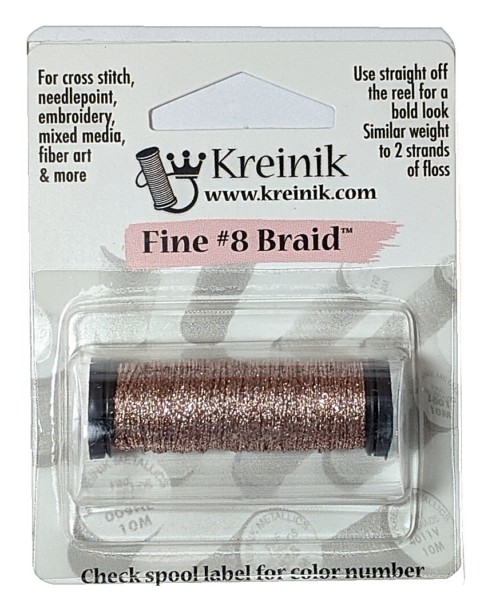 Kreinik Metallic Fine #8 Braid / 013 Beige