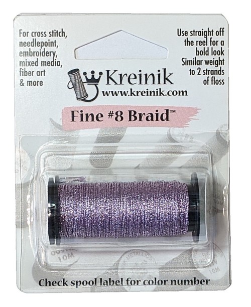 Kreinik Metallic Fine #8 Braid / 023 Lilac